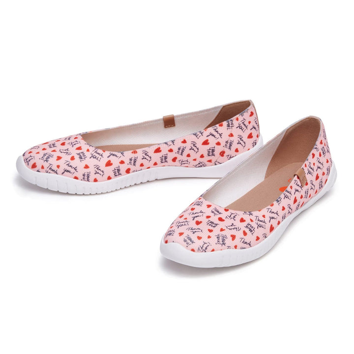 UIN Women Love Letter Minorca III Women Canvas loafers