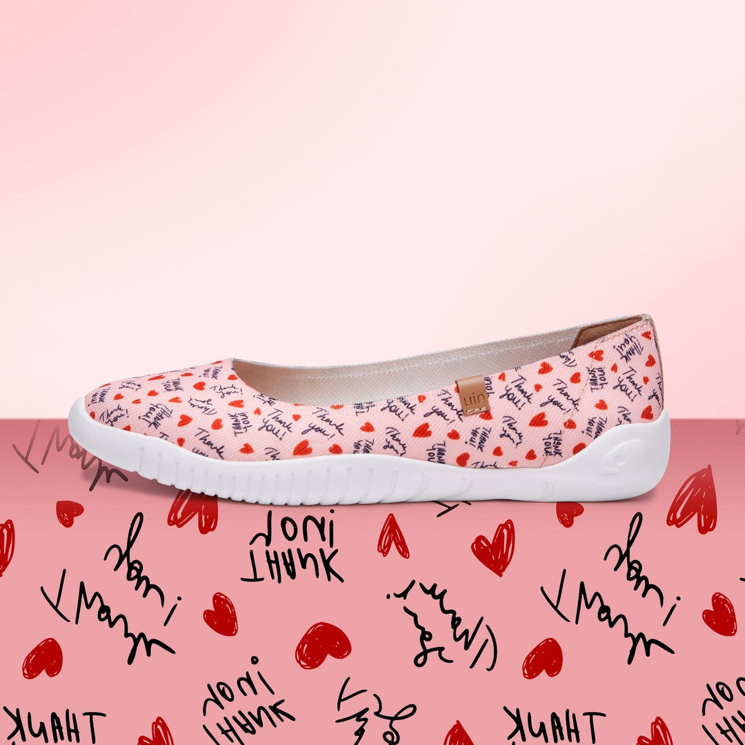 UIN Women Love Letter Minorca III Women Canvas loafers