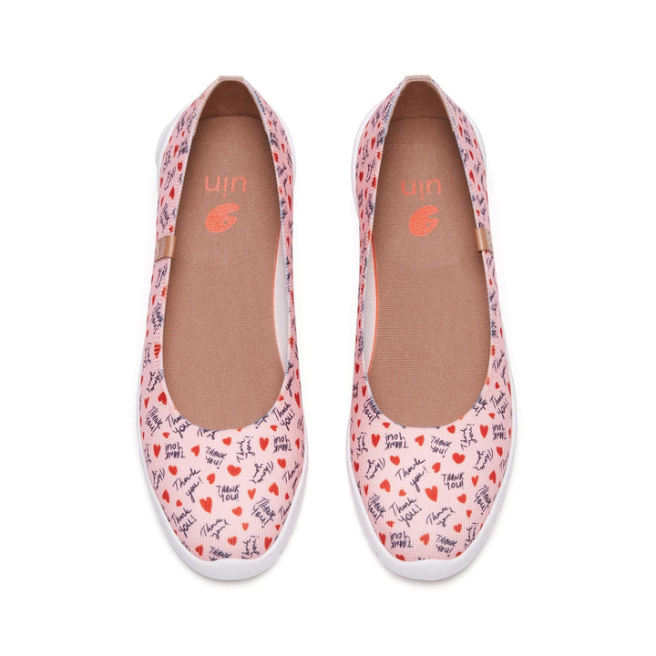UIN Women Love Letter Minorca III Women Canvas loafers