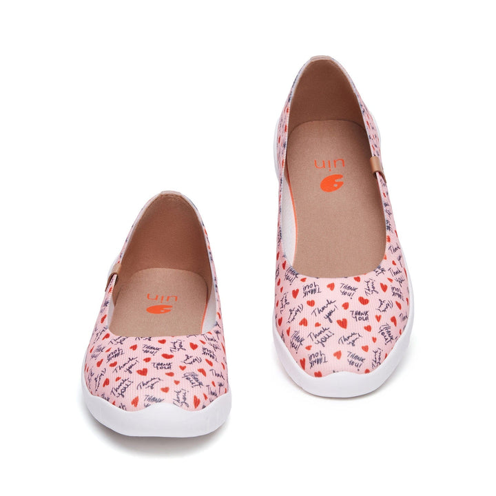 UIN Women Love Letter Minorca III Women Canvas loafers