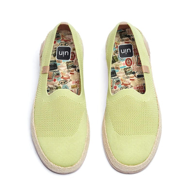 UIN Footwear Women Marbella II Light Green Canvas loafers