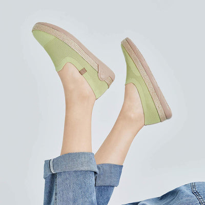 UIN Footwear Women Marbella II Light Green Canvas loafers