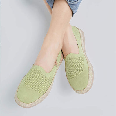 UIN Footwear Women Marbella II Light Green Canvas loafers