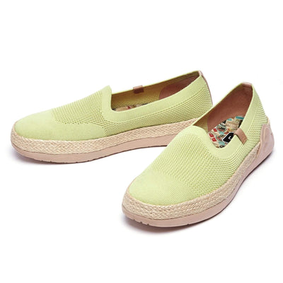 UIN Footwear Women Marbella II Light Green Canvas loafers