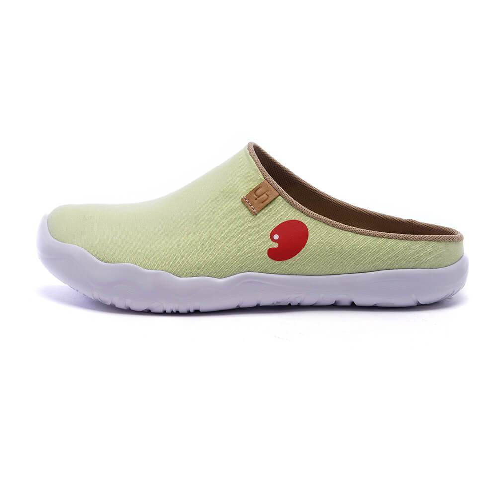 UIN Footwear Women Marbella Light Green Slipper Canvas loafers