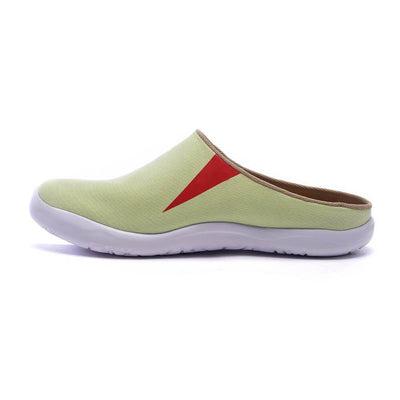 UIN Footwear Women Marbella Light Green Slipper Canvas loafers