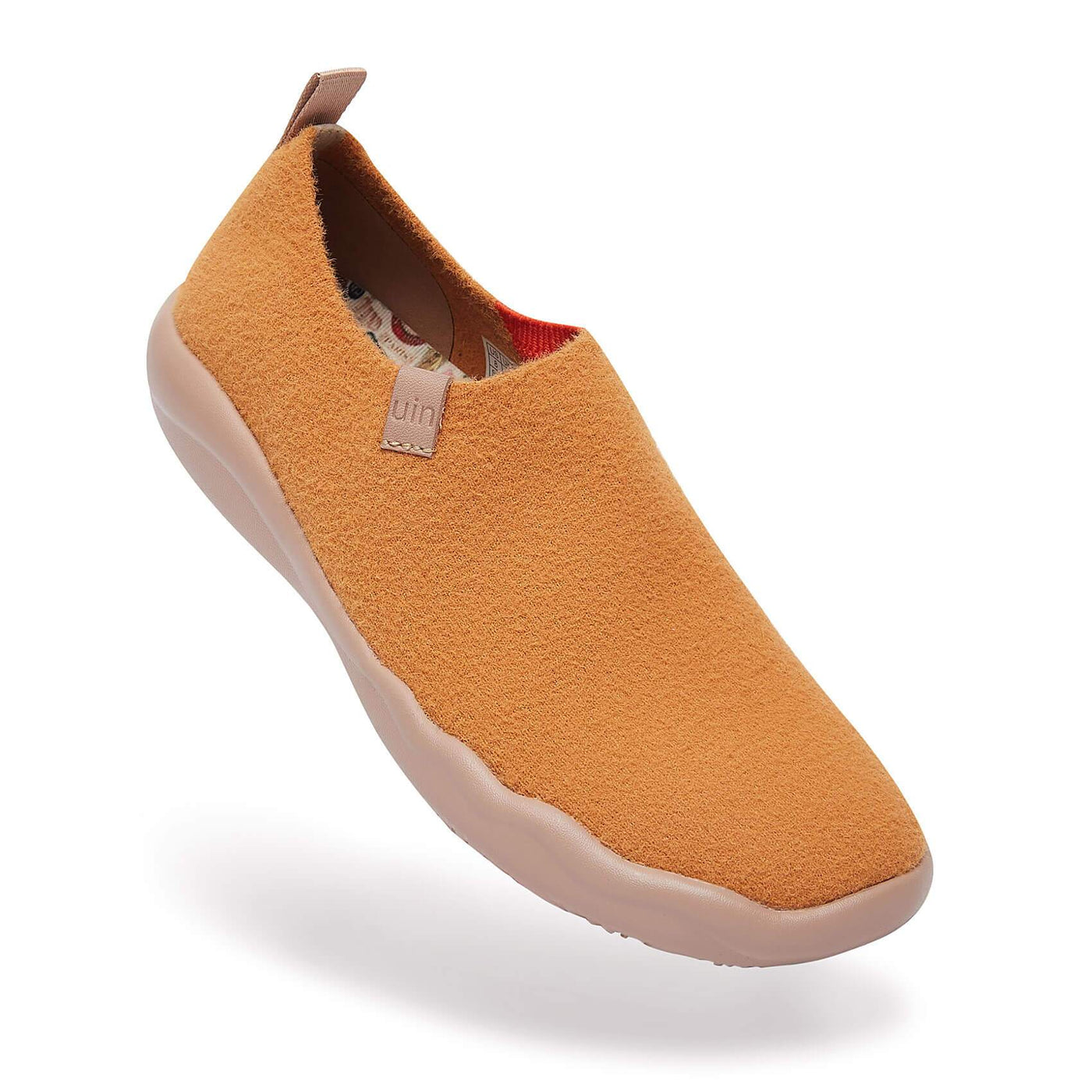 UIN Footwear Women Ocher Knitted Wool Toledo II Canvas loafers