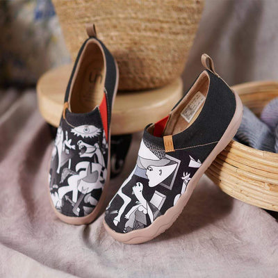 UIN Footwear Women -Picasso's Guernica- Abstract Women Flats Canvas Shoes Canvas loafers
