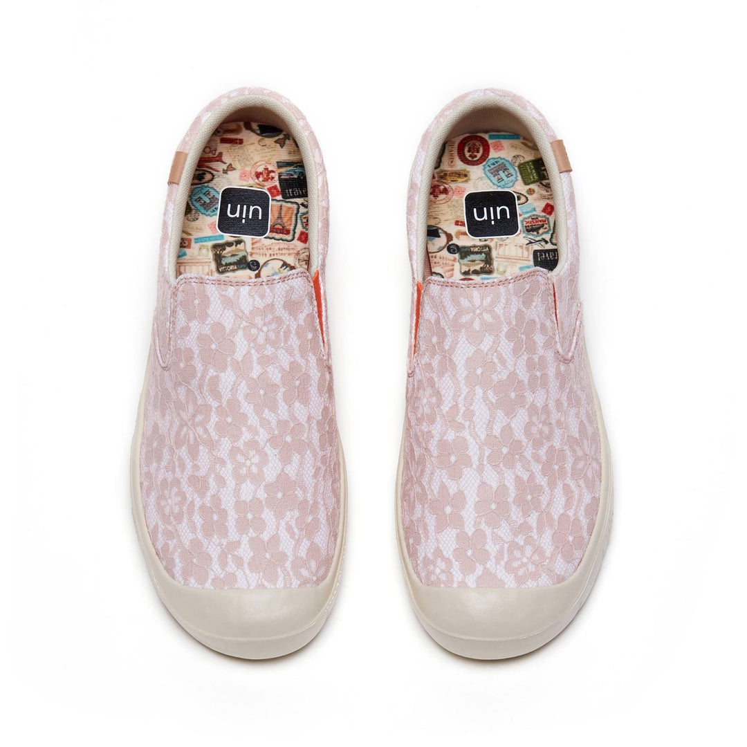 UIN Women Pink Lace Cardiz I Women Canvas loafers
