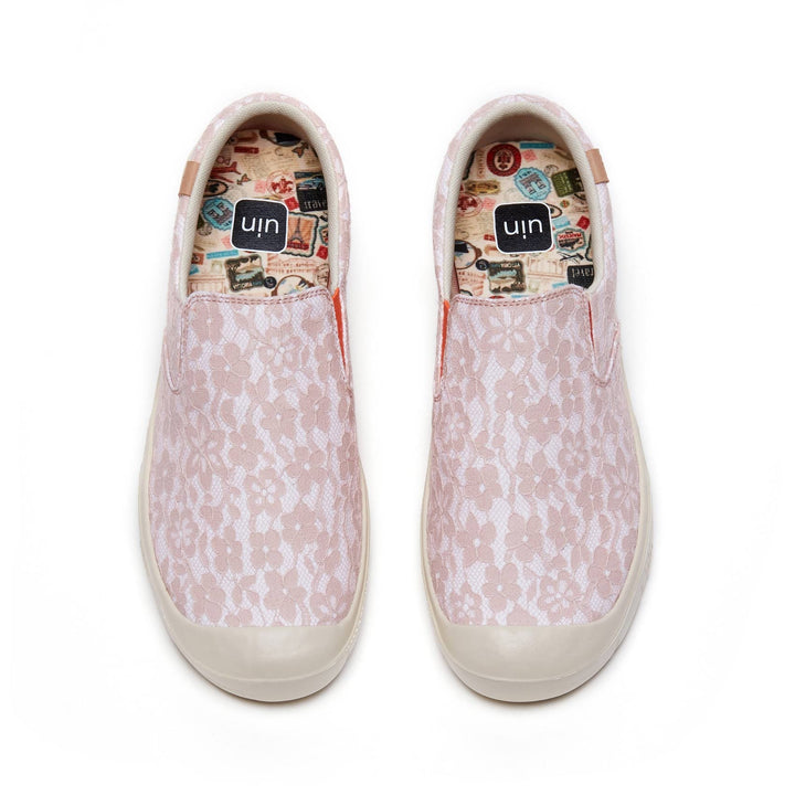 UIN Women Pink Lace Cardiz I Women Canvas loafers