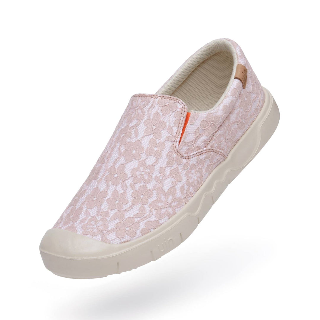UIN Women Pink Lace Cardiz I Women Canvas loafers