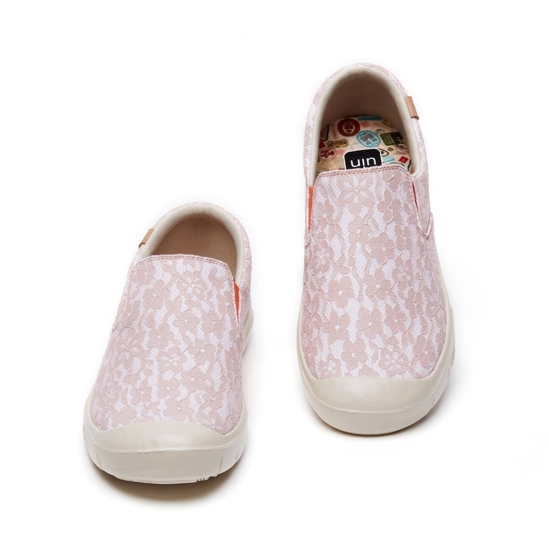 UIN Women Pink Lace Cardiz I Women Canvas loafers