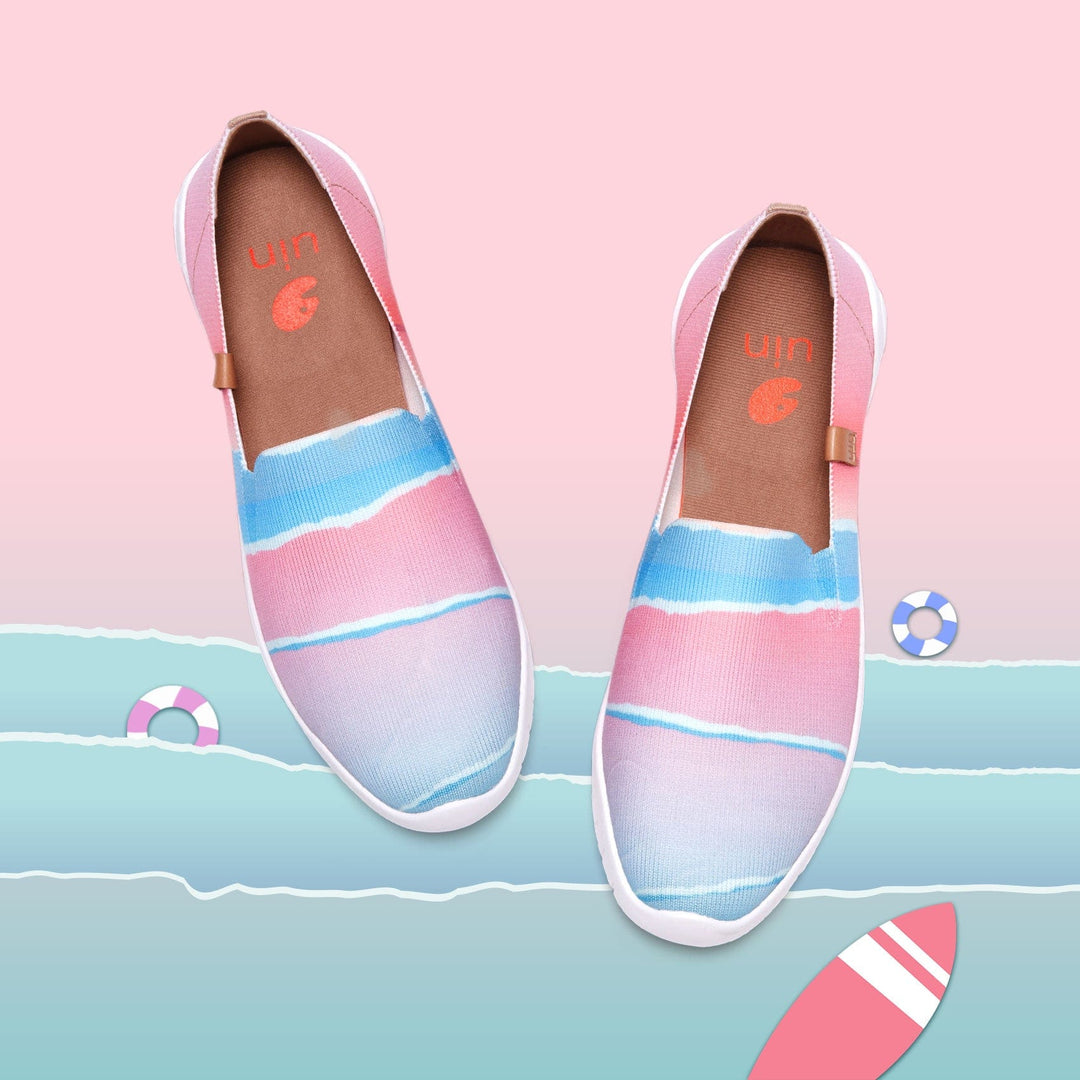 UIN Women Pink Wave Minorca II Women Canvas loafers
