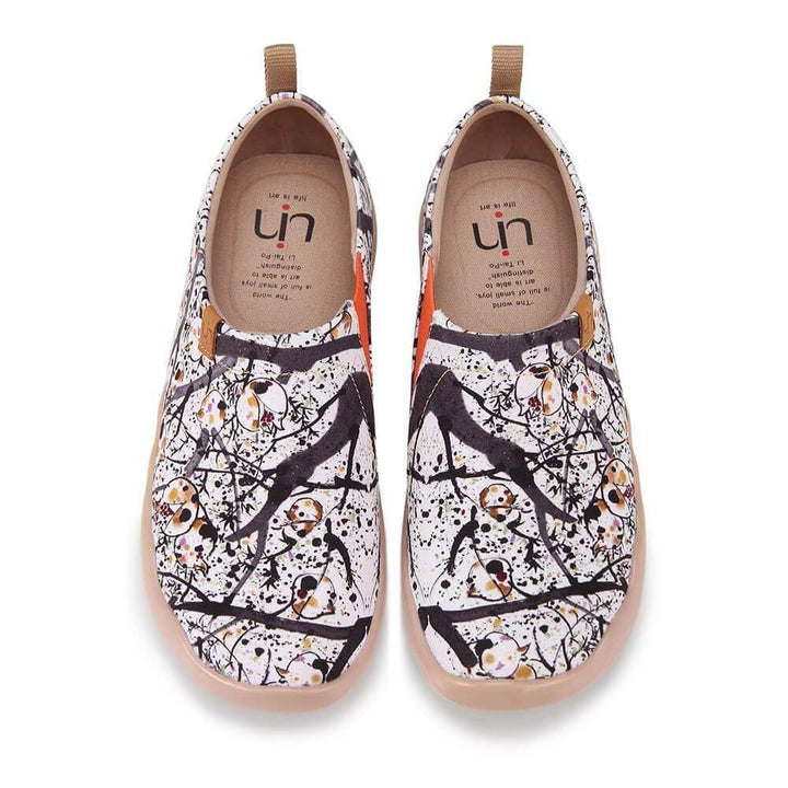 UIN Women POMEGRANATE Painted Caanvas Lady Sandals Canvas loafers