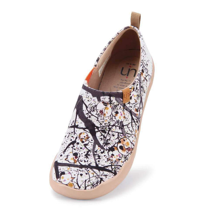 UIN Women POMEGRANATE Painted Canvas Lady Slip-on Shoes Canvas loafers