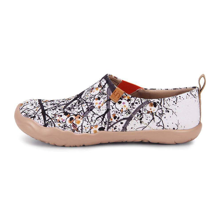 UIN Women POMEGRANATE Painted Canvas Lady Slip-on Shoes Canvas loafers