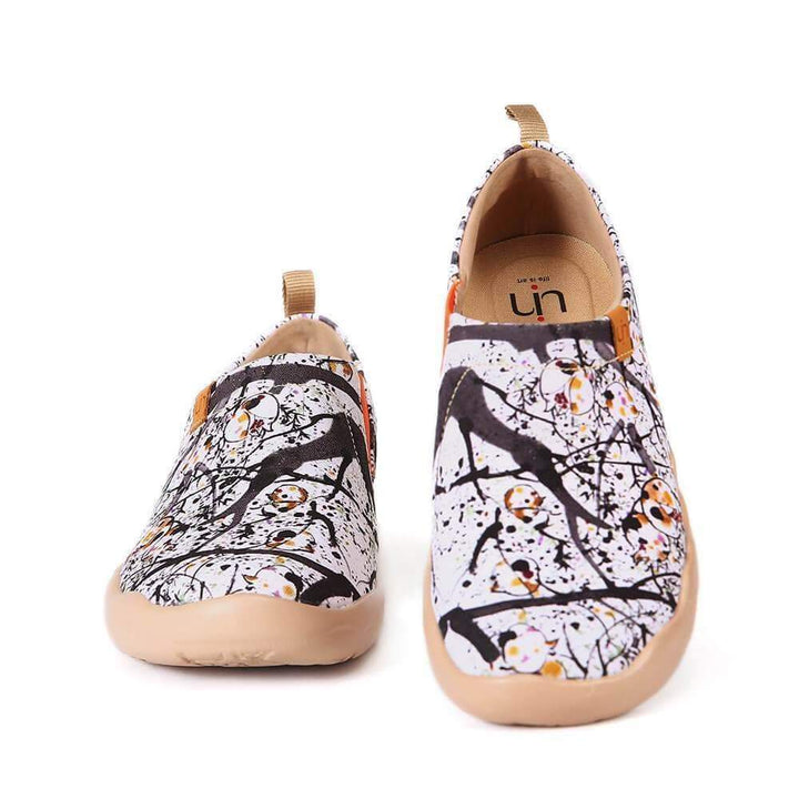 UIN Women POMEGRANATE Painted Canvas Lady Slip-on Shoes Canvas loafers