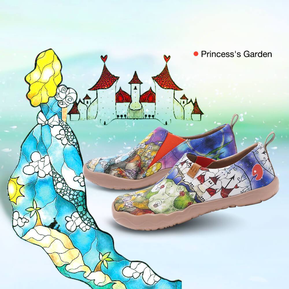 UIN Women Princess's Garden Canvas loafers