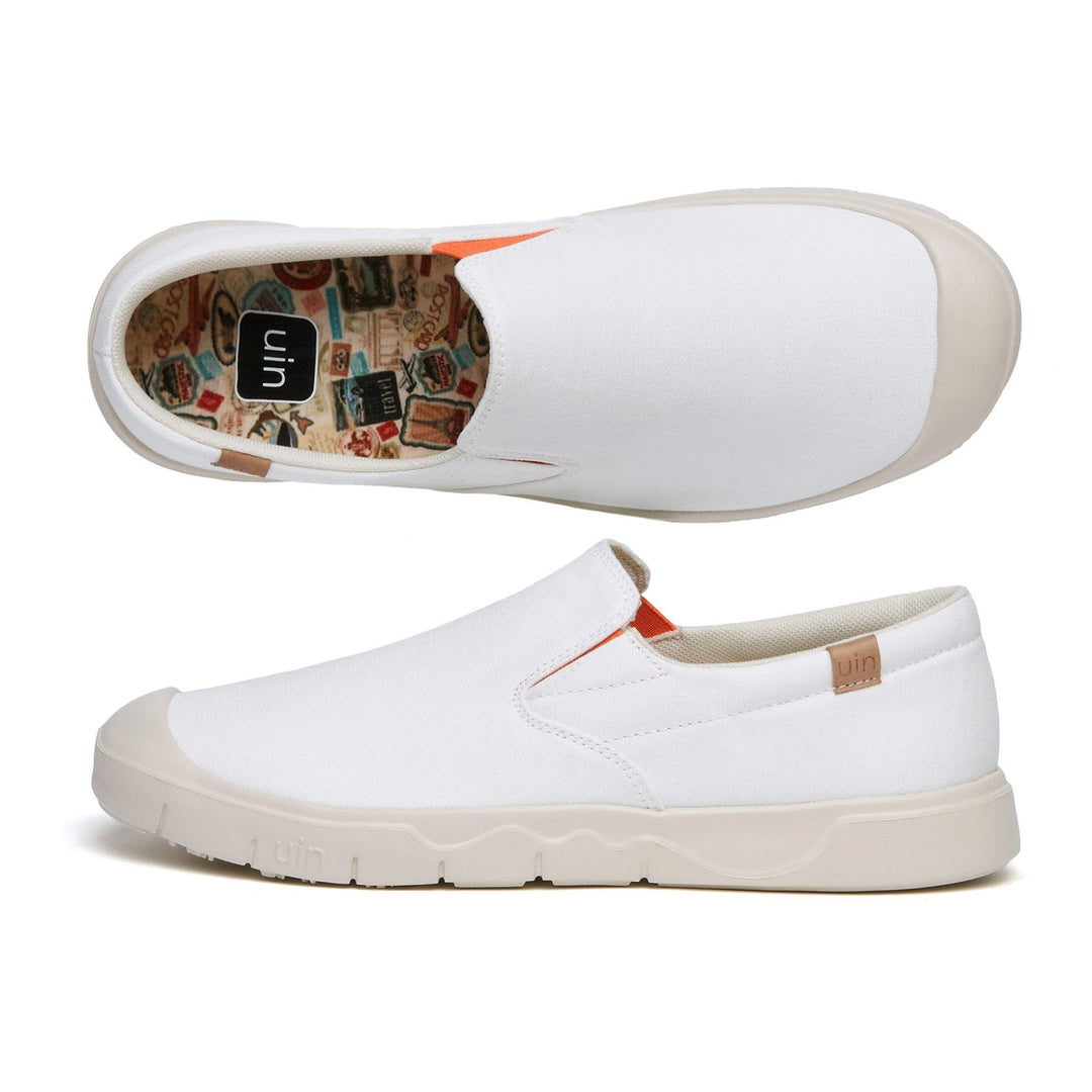 UIN Women Pure White Cardiz I Women Canvas loafers