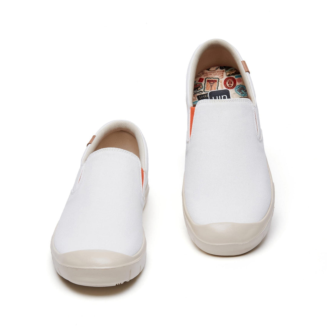 UIN Women Pure White Cardiz I Women Canvas loafers