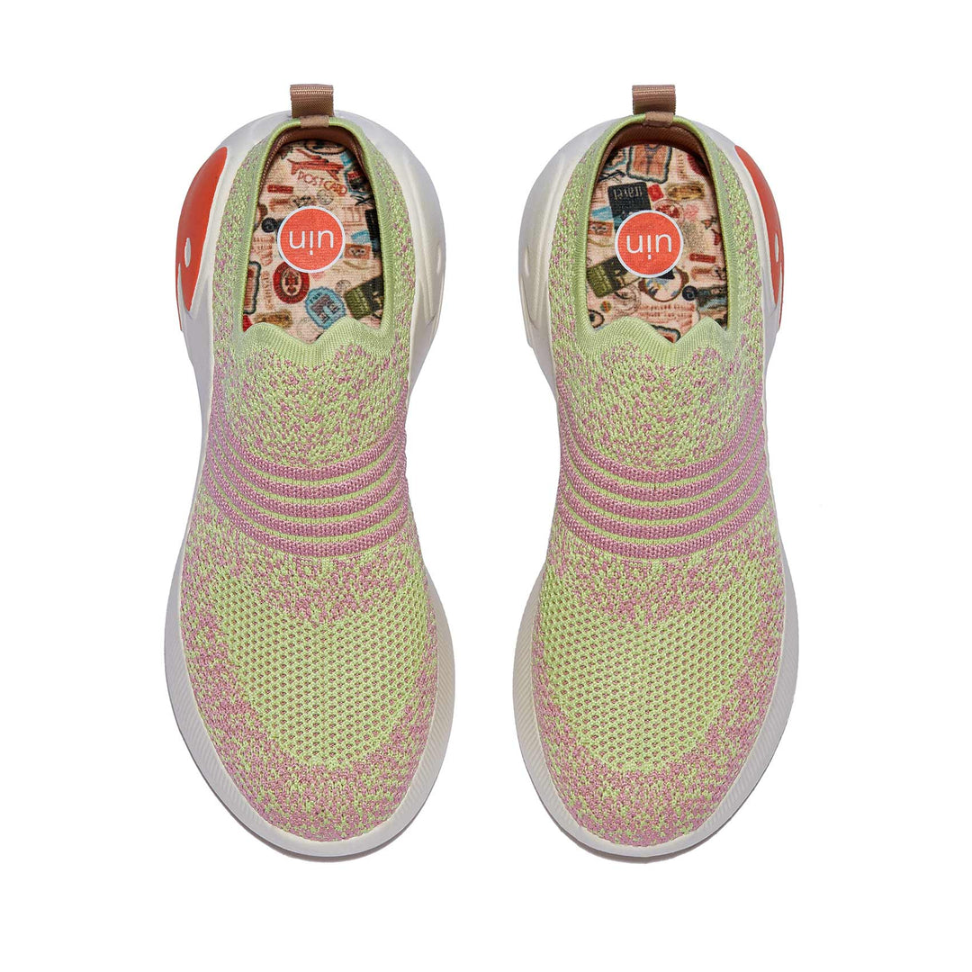 UIN Women Raspberry Matcha Zaragoza II Women Canvas loafers