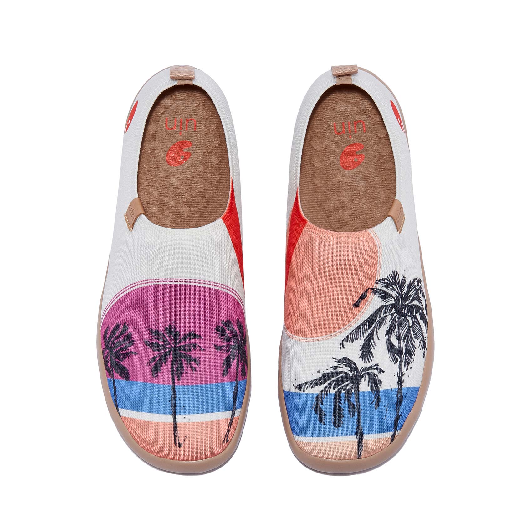 UIN women's Art Painted Travel Shoes Slip On Casual Knit Loafers ...