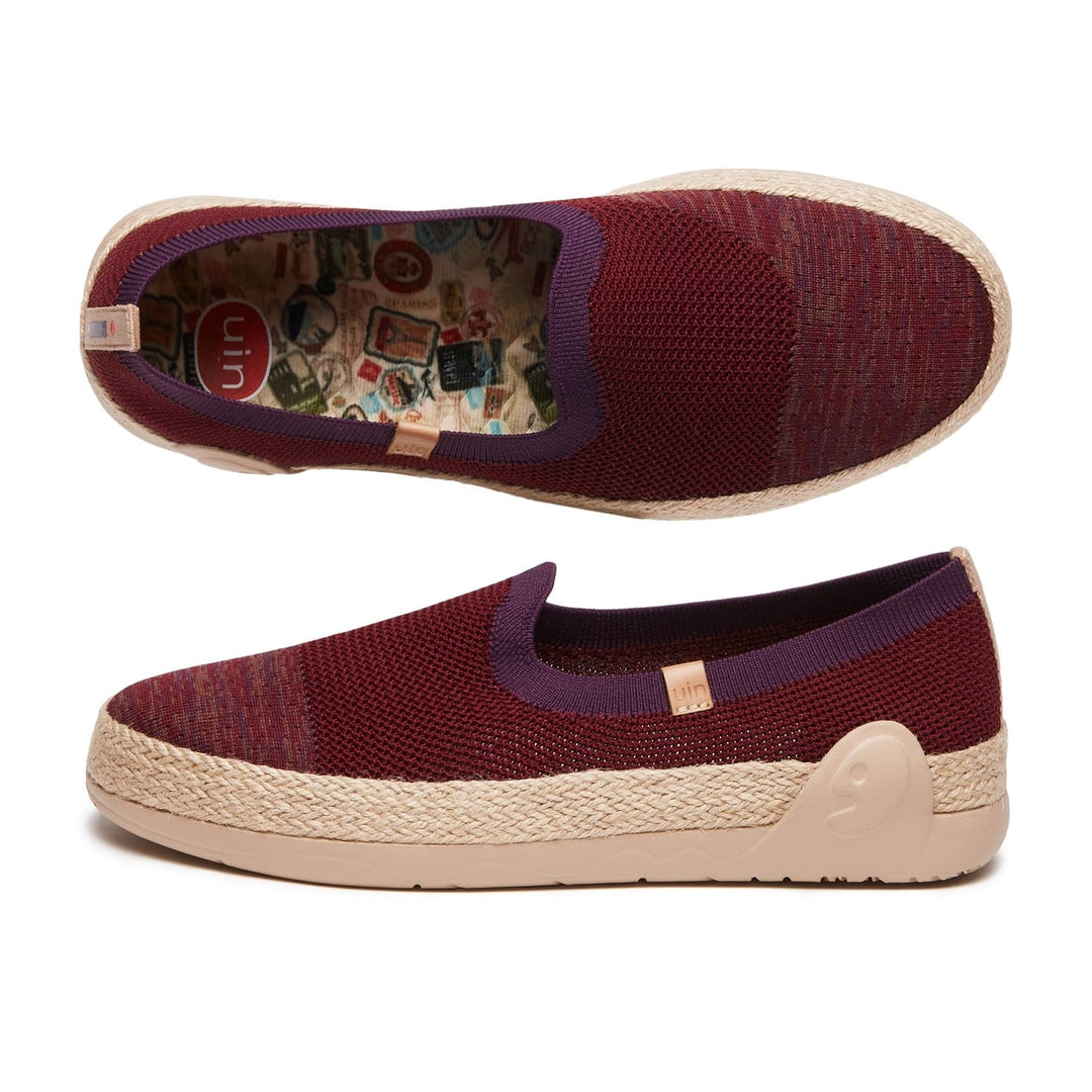 UIN Women Ripe Cherry Marbella II Women Canvas loafers