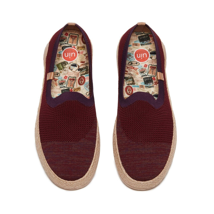 UIN Women Ripe Cherry Marbella II Women Canvas loafers
