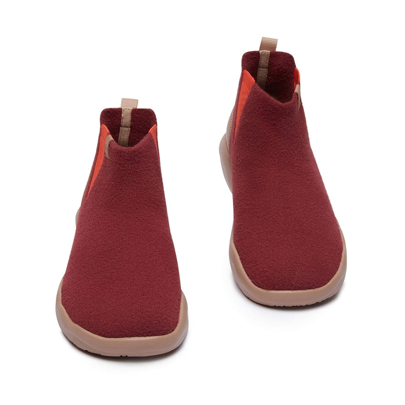 UIN Footwear Women Rose Red Knitted Wool Granada Women Canvas loafers