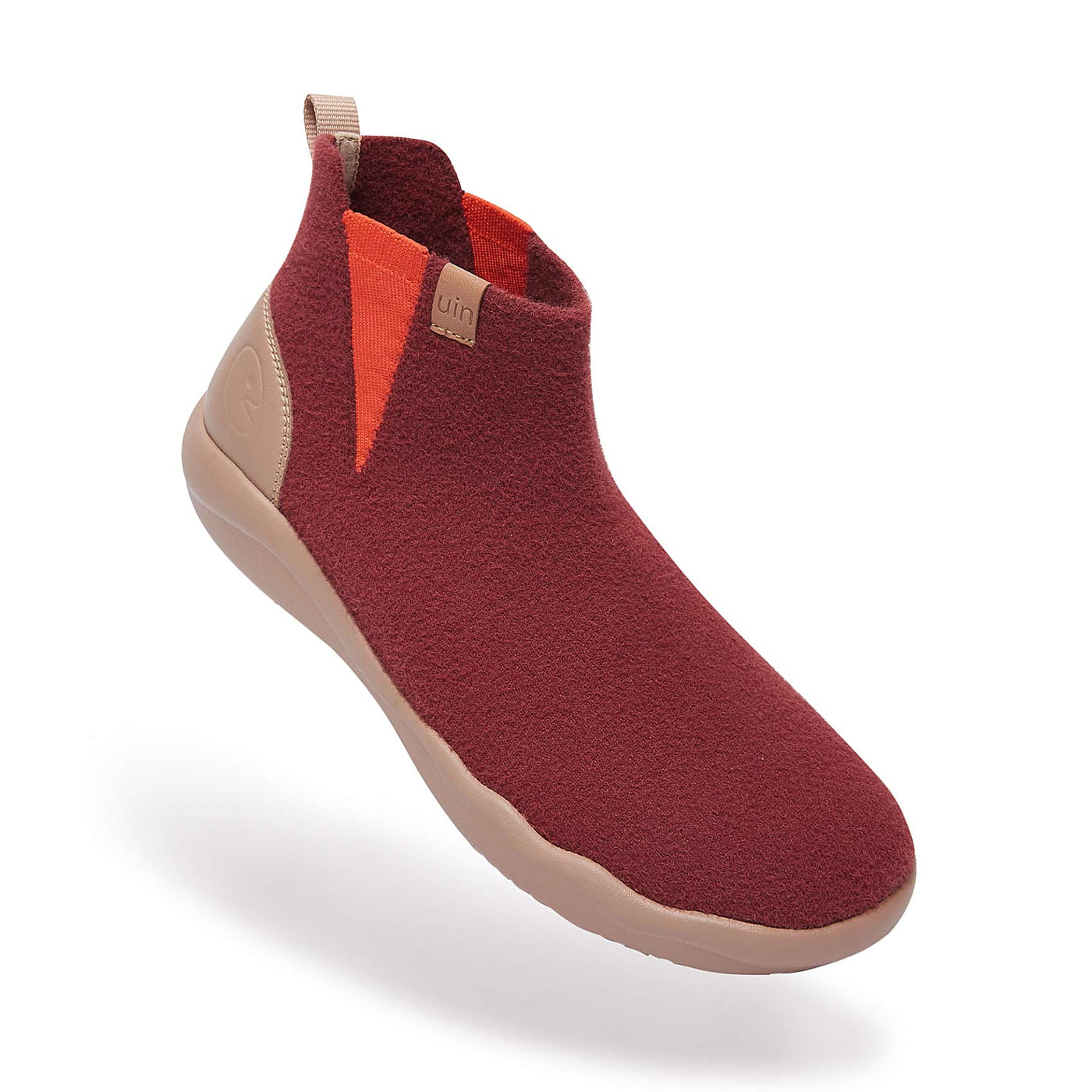 UIN Footwear Women Rose Red Knitted Wool Granada Women Canvas loafers