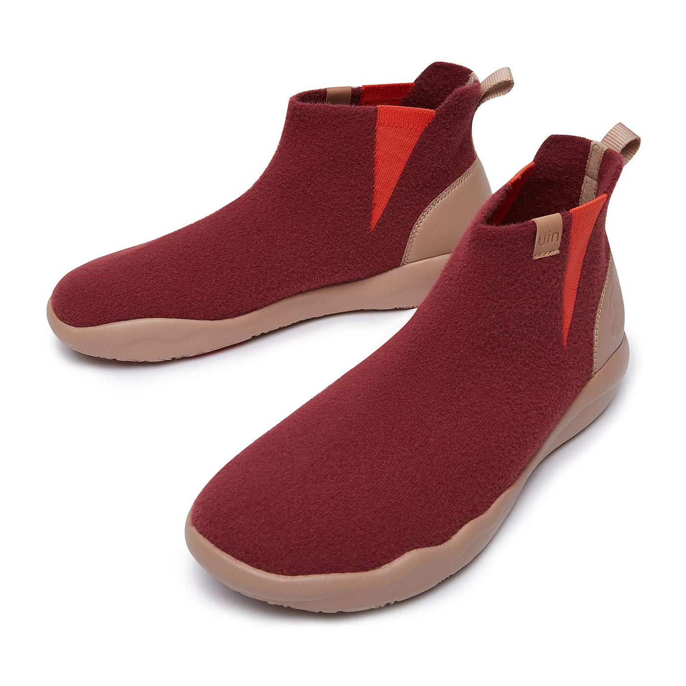 UIN Footwear Women Rose Red Knitted Wool Granada Women Canvas loafers