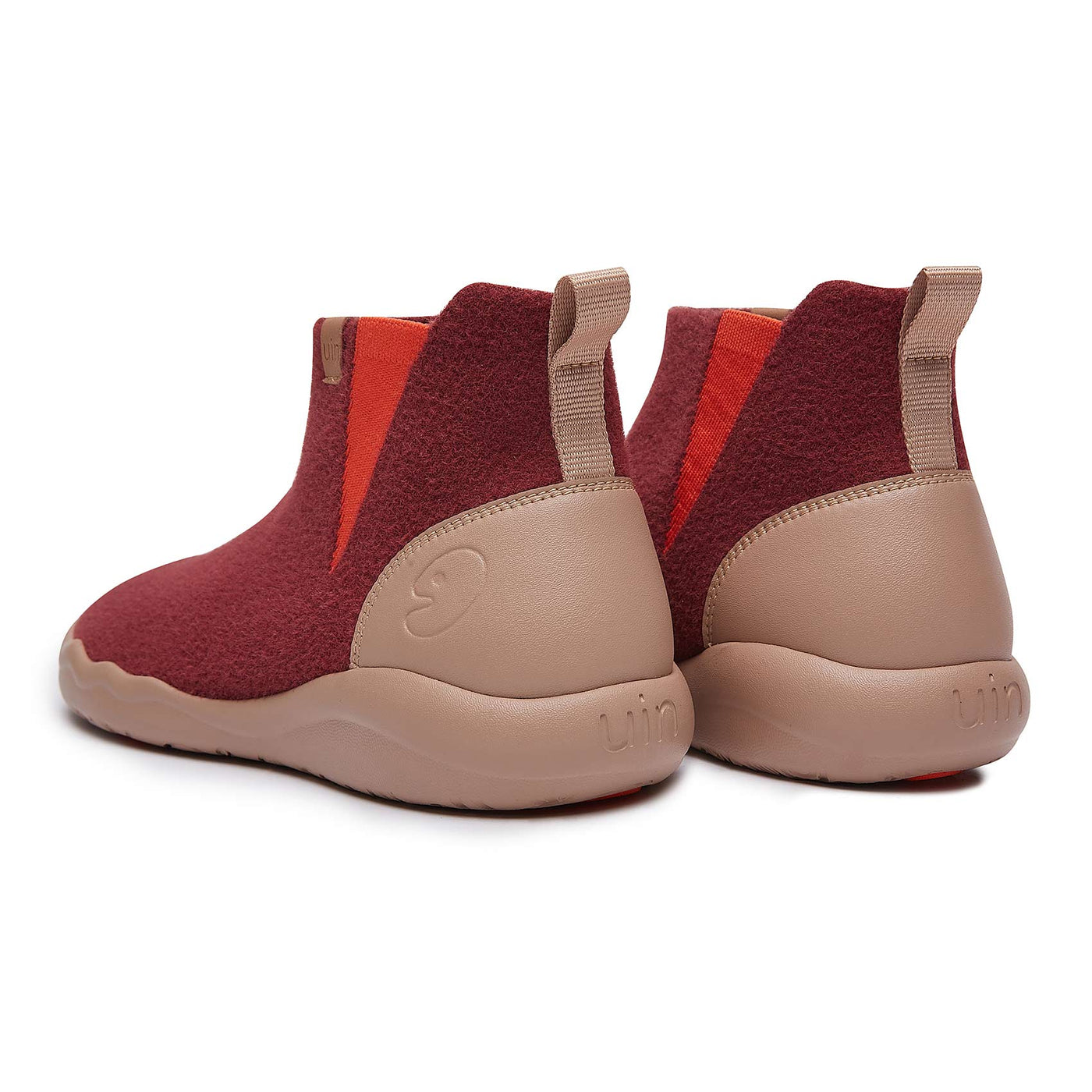 UIN Footwear Women Rose Red Knitted Wool Granada Women Canvas loafers