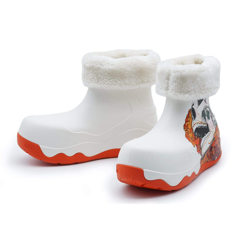 UIN Women Skeleton Navarra Boots with Napped Linings Women Canvas loafers