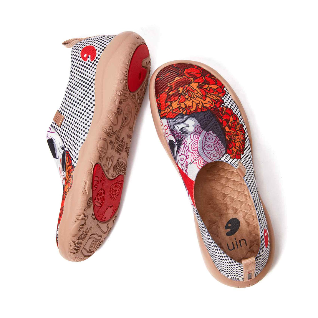 UIN Women Skeleton Women Canvas loafers