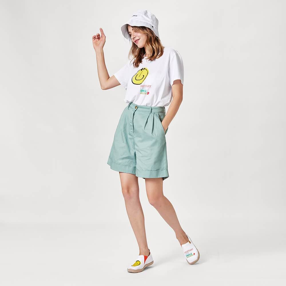 UIN Women Smiley Canvas loafers
