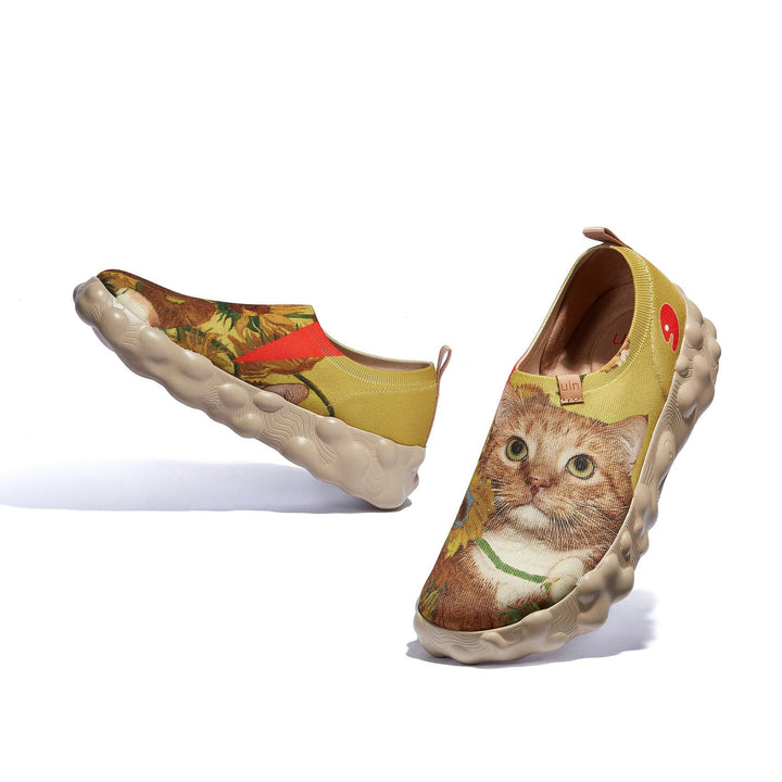 UIN Women Sunflowers and Cat 2 Toledo VI Women Canvas loafers