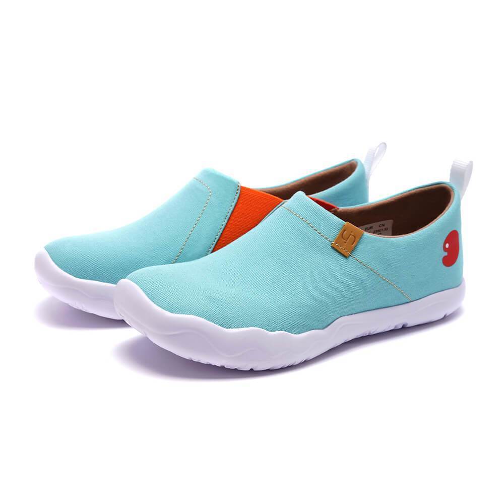 UIN Footwear Women Toledo Light Blue Canvas loafers