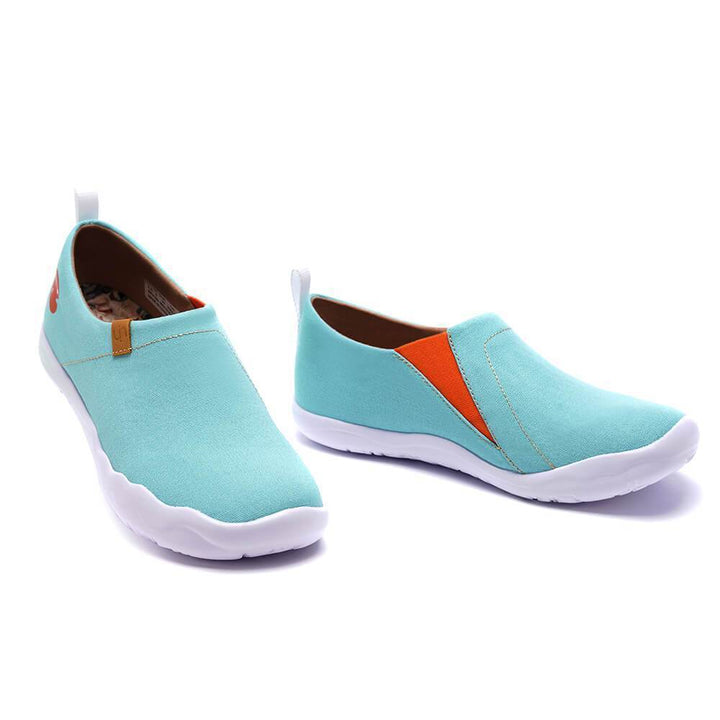 UIN Footwear Women Toledo Light Blue Canvas loafers