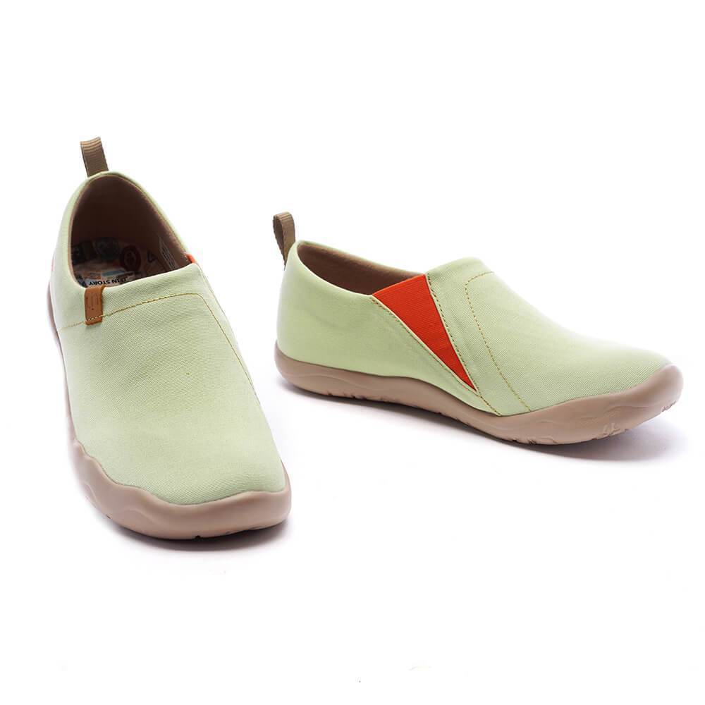 UIN Footwear Women Toledo Light Green Canvas loafers