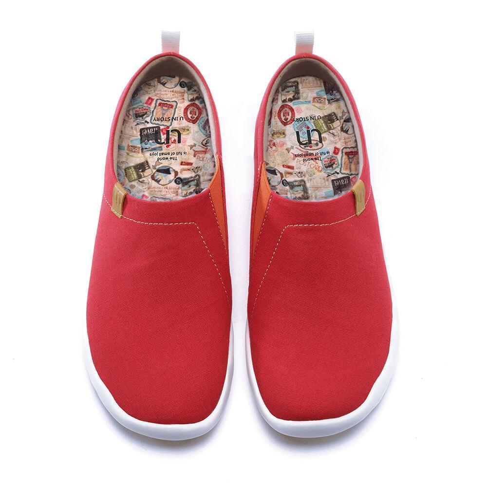 UIN Footwear Women Toledo Red Canvas loafers