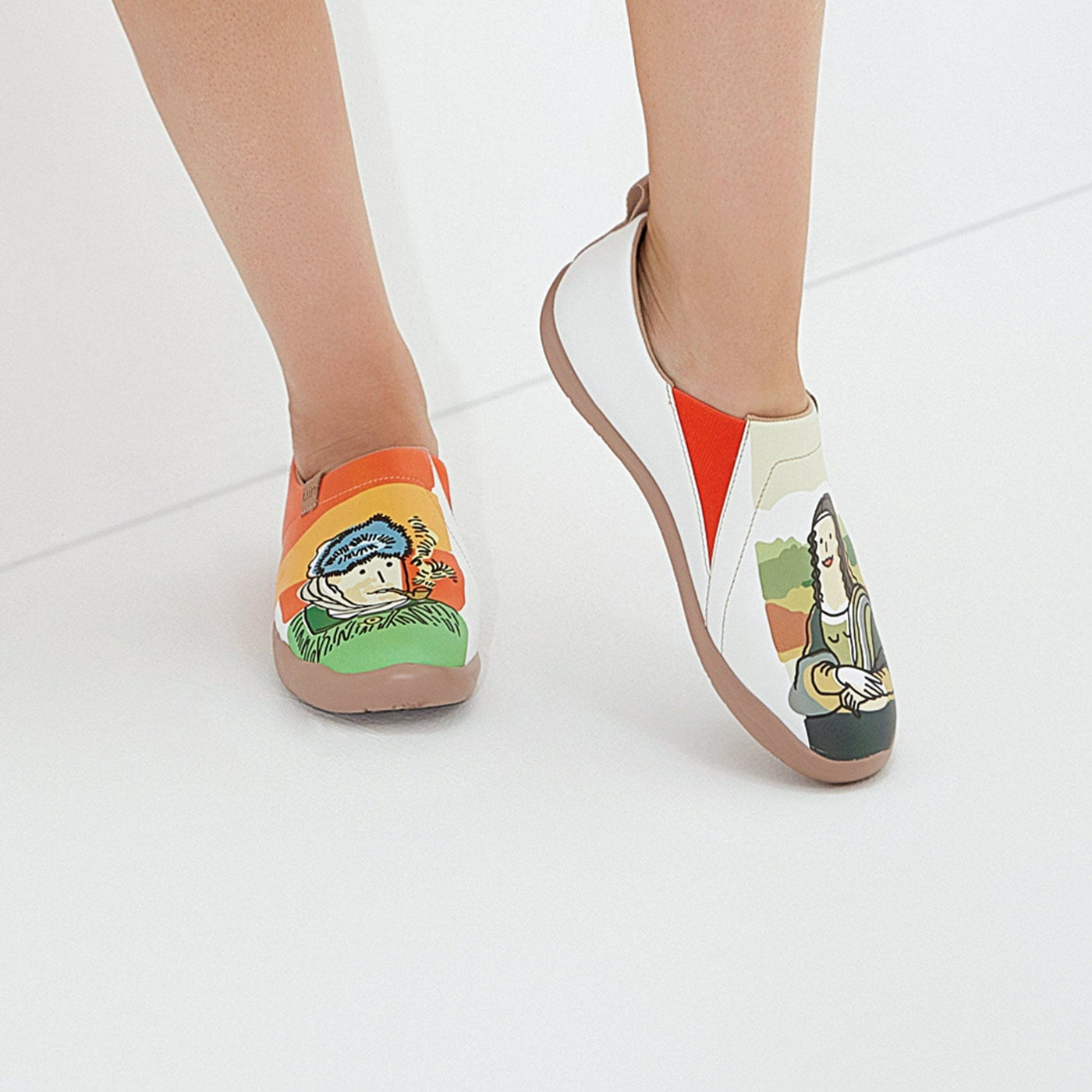 UIN Footwear Women Van Gogh & Mona Lisa Toledo I Women Canvas loafers