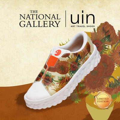 UIN Footwear Women Van Gogh Sunflowers Las Ramblas Women Canvas loafers